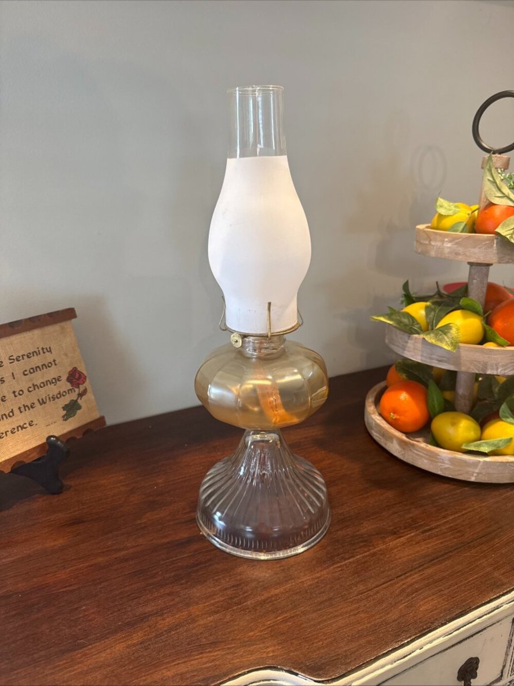 Vintage Kerosene Oil Lamp